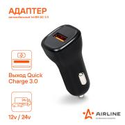 AIRLINE AEAK014 Адаптер автомобильный 1хUSB QC 3.0 12/24В (AEAK014)