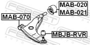 Febest MAB070 Сайлентблок передний переднего рычага