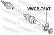 Febest VWCBT5AT Подшипник приводного вала