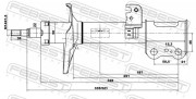 Febest 01665182FR Амортизатор передний правый GAS.TWIN TUBE