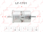 LYNXauto LF1701 Фильтр топливный