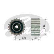 Gates T41236 Направляющий ролик привода ГРМ PowerGrip®
