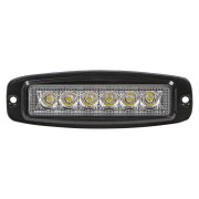AIRLINE ALED007 Фара светодиодная прямоугольная врезная, 6LED, рассеянный свет, 18Вт, 185х60х35мм, 12/24В, PLUS