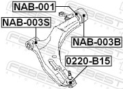 Febest NAB003S Сайлентблок передний переднего рычага