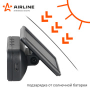 AIRLINE AEBJ002 Система контроля давления в шинах TPMS, 4 внеш. датчика, дисплей на лоб. стекло, солнеч. панель (AEBJ002)