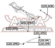 ASVA 1225SPA ТЯГА ЗАДНЯЯ ПОПЕРЕЧНАЯ