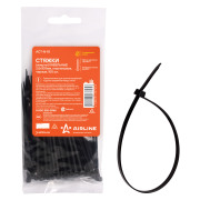 AIRLINE ACTN18 Стяжки (хомуты) кабельные 2,5*100 мм, пластиковые, черные, 100 шт. (ACT-N-18)