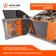 AIRLINE ADVI006 Шумоизоляция (вибро) "Main 2" PRO (25*40 см) КС, 2мм, фольга 90 мкм. КМП 0,23 (ADVI006)