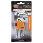 AV Steel AV367359 Набор ключей Г-образных TORX с отверстием TH10-TH50 S2 9 предм.