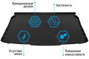 Rival 15102002 Коврик багажника Skoda, Volkswagen Rapid, Polo черный полиуретан Rival