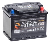 SMART ELEMENT ELE60ЗL Батарея аккумуляторная 12В 60А/ч 500А прямая поляр. стандартные клеммы