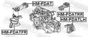 Febest HMFDATFR Подушка двигателя передняя (гидравлическая)