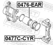 Febest 0477CCYR Скоба заднего тормозного суппорта
