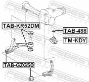 Febest TAB488 Подушка переднего дифференциала