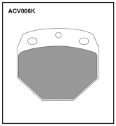 ALLIED NIPPON ACV006K Колодки тормозные дисковые