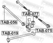 Febest TAB019 Сайлентблок заднего продольного рычага