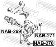Febest NAB269 Сайлентблок задней цапфы