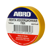 ABRO ET91220YER Изолента 19 мм*18.2 м &quot;ABRO&quot; (желтый)