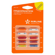 AIRLINE AFUV01 Предохранители "цилиндрические" в блистере (10 шт. 5-25А) (AFU-V-01)