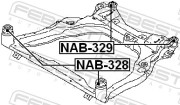 Febest NAB329 Сайлентблок подрамника задний