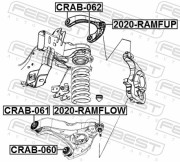 Febest CRAB060 Сайлентблок переднего нижнего рычага