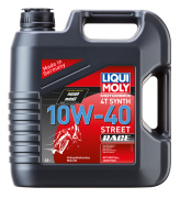 LIQUI MOLY 20754 LiquiMoly Синт. мот.масло д/4-т.мотоц. Motorbike 4T Synth Street Race 10W-40 SN MA2 (4л)