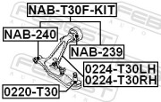 Febest NABT30FKIT Сайлентблок переднего рычага комплект (гидравлический)