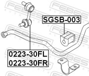 Febest SGSB003 Втулка заднего стабилизатора