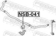 Febest NSB041 Втулка переднего стабилизатора D26