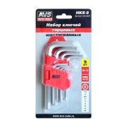 AVS A40162S Набор ключей торцевых шестигранных 9 предметов (1,5-10мм) AVS HKS-9