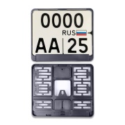 AVS A40208S Рамка под номерной знак мотоцикла односоставная ТИП4 (черная) 195х145 мм AVS RN-21