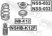 Febest NBK12 Подшипник опоры переднего амортизатора