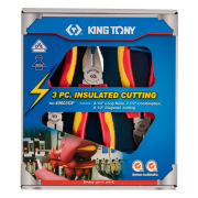 KING TONY 40603GP Набор пассатижей и бокорезов, диэлектрических, 3 предмета