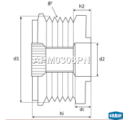 Krauf APM0308PN Шкив обгонный генератора