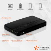 AIRLINE AEAB000 Аккумулятор внешний универсальный (Booster) 8000мАч: USB 5V/2A, пуск ДВС 350А, фонарь (AEAB000)