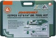 Jonnesway S04H524127S ( 18) Набор инструмента универсальный 1/2&quot;&quot;, 1/4&quot;&quot;DR, 127 предметов