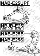 Febest NABE25S Сайлентблок передний нижнего переднего рычага