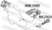 Febest NMBJ10RR Подушка коробки скоростей (гидравлическая)
