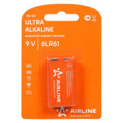 AIRLINE 9V01 Батарейка 6LR61/Крона 9V щелочная 1 шт. (9V-01)