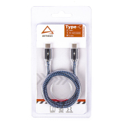 ARNEZI A0605034 Дата-кабель зарядный Type C/Type C (1 м, 3А) в оплетке, Fast Charge