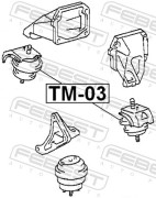 Febest TM03 Подушка двигателя передняя (гидравлическая)