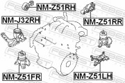 Febest NMZ51FR Подушка двигателя передняя (гидравлическая)