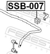 Febest SSB007 Втулка заднего стабилизатора D16