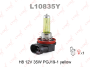 LYNXauto L10835Y Лампа галогенная (H8 12V 35W PGJ19-1 YELLOW)