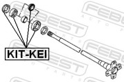 Febest KITKEI Подшипник шариковый задней полуоси ремкомплект