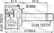 Febest 2210SP Шрус наружный 24X65X26