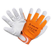 AIRLINE AWGS14 Перчатки козья кожа, комбинированные (натур. кожа/хлопок) (XL), оранж./сер. (AWG-S-14)