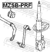 Febest MZSBPRF Втулка переднего стабилизатора D22