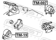 Febest TM007 Подушка двигателя задняя