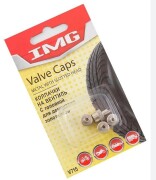IMG V715 Колпачок золотника с ключом для ниппеля, хром, металл (уп. 4 шт.)